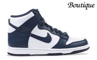 Nike Dunk High Wit/Blauw - thumbnail