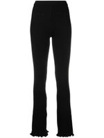 Rabanne pantalon évasé en maille - Noir