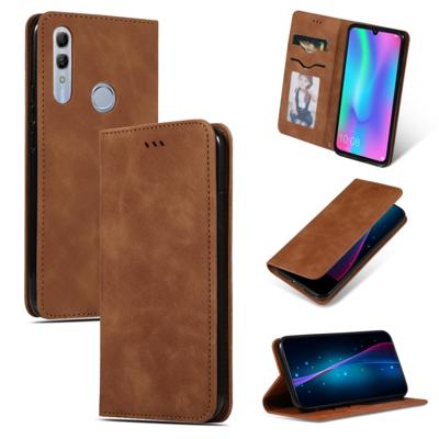 Retro huid voelen Business magnetische horizontale Flip lederen case voor Huawei Honor 10 Lite/Honor 20 Lite/Honor 10i/Honor 20i (bruin)