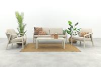 Ivola stoel-bank loungeset (4-delig) - Rope/Zand