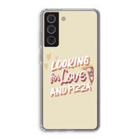 Pizza is the answer: Samsung Galaxy S21 FE Transparant Hoesje