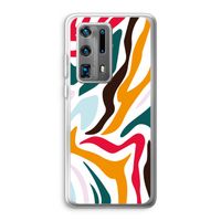 Colored Zebra: Huawei P40 Pro Plus Transparant Hoesje Colored Zebra: Huawei P40 Pro Plus Transparant Hoesje