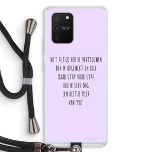 Zelfvertrouwen: Samsung Galaxy S10 Lite Transparant Hoesje met koord