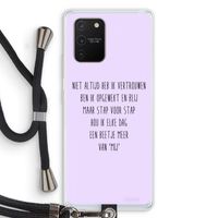 Zelfvertrouwen: Samsung Galaxy S10 Lite Transparant Hoesje met koord Zelfvertrouwen: Samsung Galaxy S10 Lite Transparant Hoesje met koord