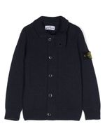 Stone Island Junior cardigan à motif Compass - Bleu - thumbnail