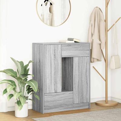Dressoir met lades en deuren 73x31x90 cm grijs Sonoma