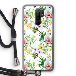 Gele kuif: Xiaomi Redmi 9 Transparant Hoesje met koord