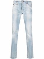 Philipp Plein jean droit à effet usé - Bleu - thumbnail