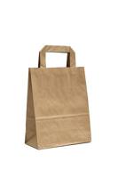 Draagtassen bruin kraft 18/9x22cm 400st