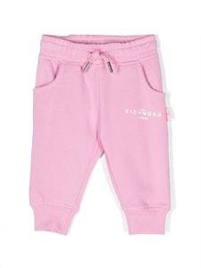 John Richmond Junior pantalon de jogging en coton à logo imprimé - Rose