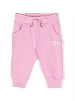 John Richmond Junior pantalon de jogging en coton à logo imprimé - Rose - thumbnail