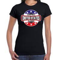 Have fear United States is here / Amerika supporter t-shirt zwart voor dames