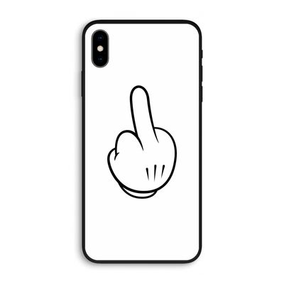 Middle finger white: iPhone XS Max Biologisch afbreekbaar hoesje