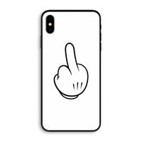 Middle finger white: iPhone XS Max Biologisch afbreekbaar hoesje
