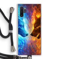 Fire & Ice: Samsung Galaxy Note 10 Plus Transparant Hoesje met koord