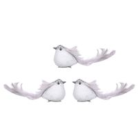 3x Decoratie vogeltjes/vogels lichtblauw op clip 17 x 5 cm 3x Decoratie vogeltjes/vogels lichtblauw op clip 17 x 5 cm