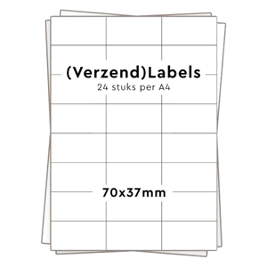 Huismerk 24 stickers per A4 (70x37mm)