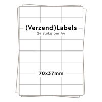 Huismerk 24 stickers per A4 (70x37mm) - thumbnail