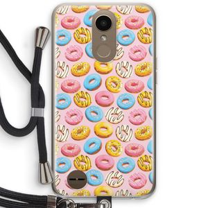 Pink donuts: LG K10 (2017) Transparant Hoesje met koord