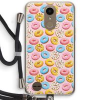 Pink donuts: LG K10 (2017) Transparant Hoesje met koord