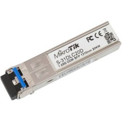 Mikrotik S-31DLC20D netwerk transceiver module 1250 Mbit/s SFP 1310 nm