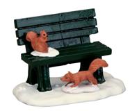 Park bench in winter - Lemax