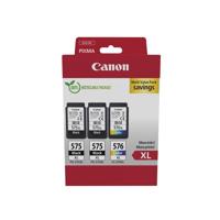 Inktcartridge Canon PG-575XL + CL-576XL 2x zw+kleur