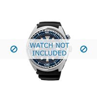 Horlogeband Seiko SUN065P1 / 5M85 0AB0 / R01Y011J0 Rubber Zwart 24mm - thumbnail