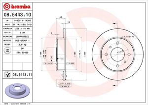 Remschijf BREMBO, Remschijftype: Massief, u.a. für Nissan