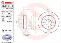 Remschijf BREMBO, Remschijftype: Massief, u.a. für Nissan