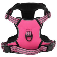 VidaXL Hondentuigje met riem en halsband verstelbaar l roze