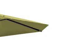 Parasol ELBA PUSH-UP Rond 300 Cm Met Tilt-functie 100%pol Sage Groen