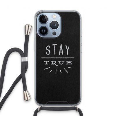 Stay true: iPhone 13 Pro Transparant Hoesje met koord