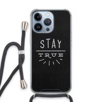 Stay true: iPhone 13 Pro Transparant Hoesje met koord