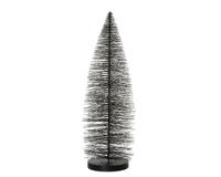 Decoris Beeld kerstboom zwart met goud 20cm