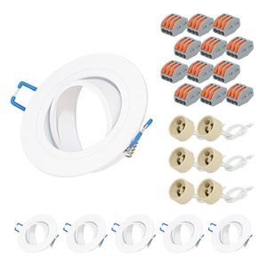 HOFTRONIC™ Set van 6 Balos GU10 Inbouwspot armaturen IP20 Kantelbaar wit