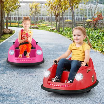 12 V Elektrische Botsauto voor Kinderen op Batterijen Afstandsbediening LED-Lampjes Muziek 360° Draaibaar Speelgoedauto
