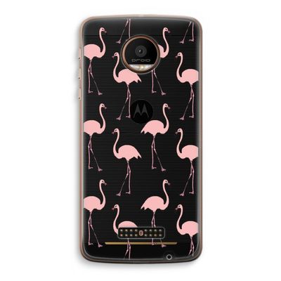 Anything Flamingoes: Motorola Moto Z Force Transparant Hoesje