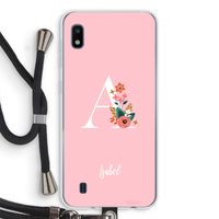 Pink Bouquet: Samsung Galaxy A10 Transparant Hoesje met koord Pink Bouquet: Samsung Galaxy A10 Transparant Hoesje met koord
