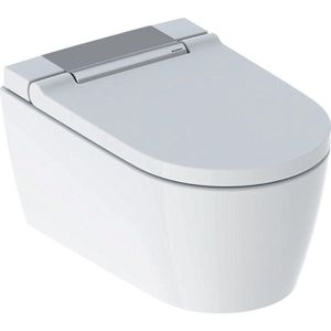 Geberit Aquaclean Sela Douche Wc - 37.5x56.5cm - softclose - keratect - chroom afdekplaat - alpine wit 146.220.21.1