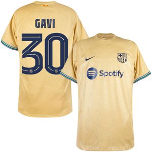 FC Barcelona Shirt Uit 2022-2023 + Gavi 30 (Cup Bedrukking)