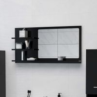 VidaXL Badkamerspiegel 90x10,5x45 cm bewerkt hout zwart - thumbnail