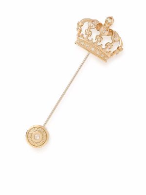 Dolce & Gabbana broche Floral en or jaune 18ct à diamants
