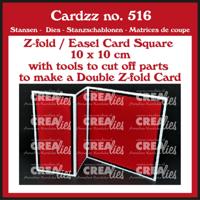 Crealies • cardzz (double) z-fold / easel card 10 x 10cm