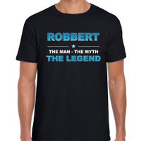 Naam cadeau t-shirt Robbert - the legend zwart voor heren - thumbnail