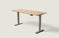 Desktronic HomePro bureau - Olijfgroen / Massief Eiken / 180x80 cm