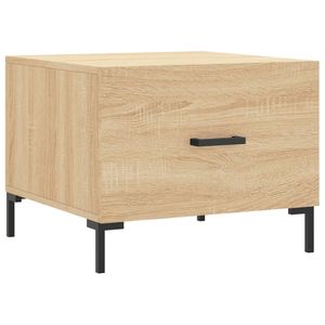 vidaXL Salontafel 50x50x35 cm bewerkt hout sonoma eikenkleurig