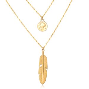 Multilayer Ketting Feather LGT JWLS - 2 lagen