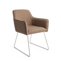 Jesper Home Eetkamerstoel 'Hofu' Slide Steel, kleur French Toast