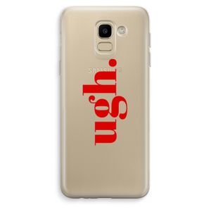 Ugh: Samsung Galaxy J6 (2018) Transparant Hoesje